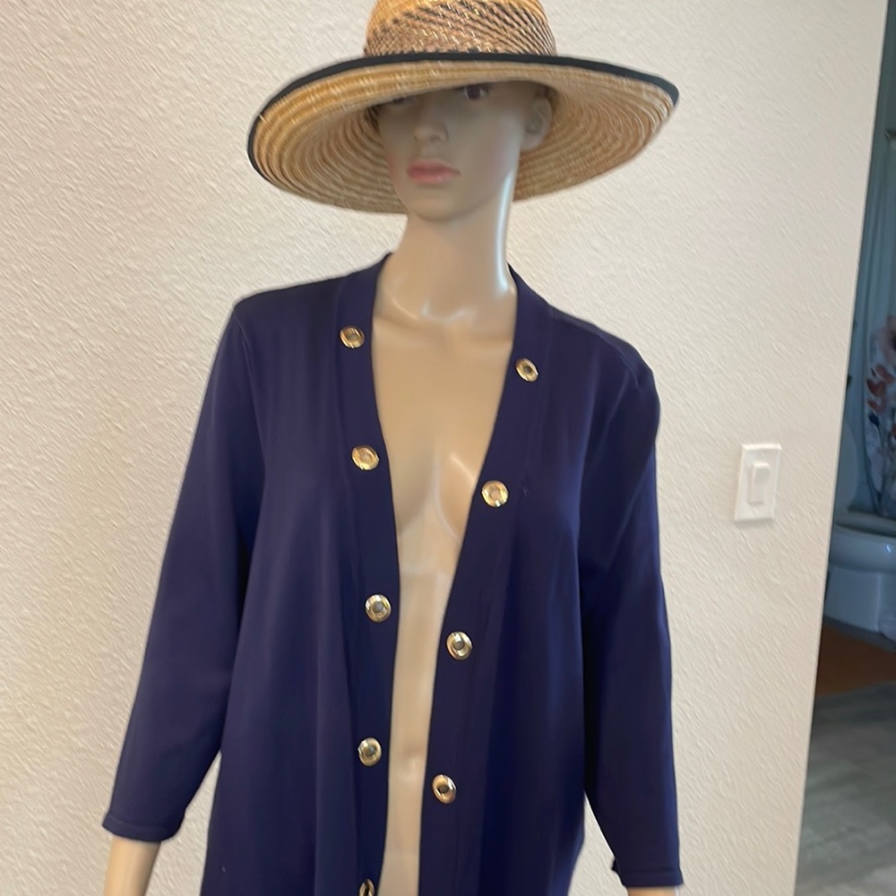 JM Collection navy sweater size large